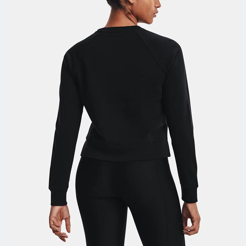Under Armour Rival Terry Crew Sweatshirt Women Sweatshirt Black 1369461-001