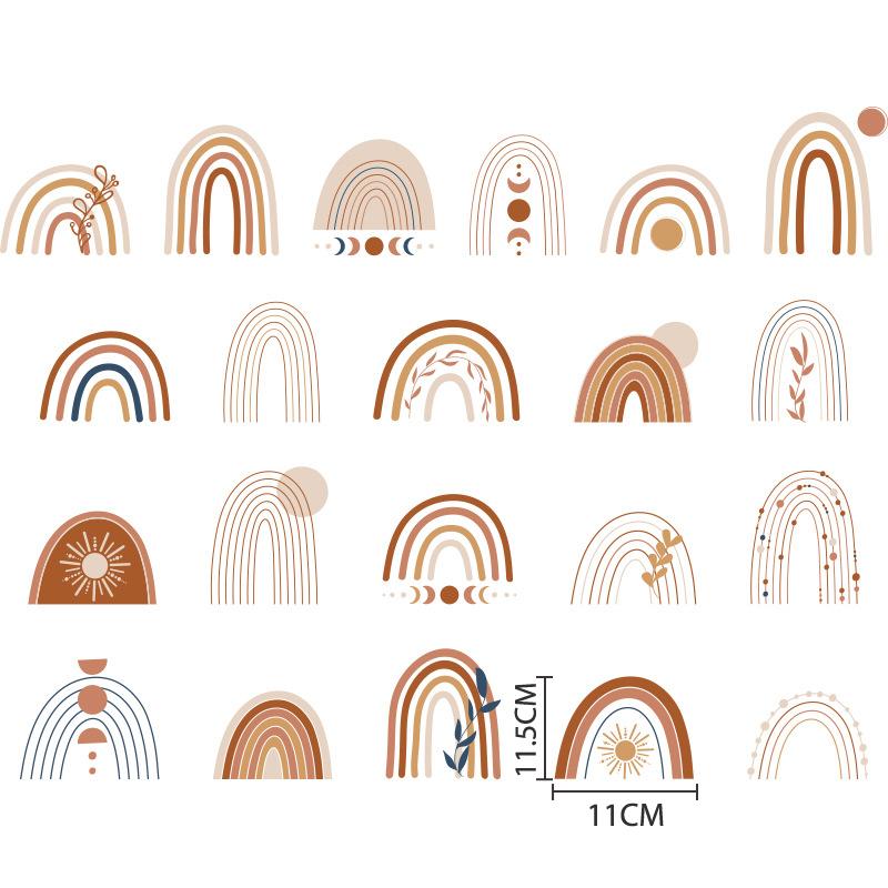 Creative Rainbow Wallpaper Stickers Home Decor Wall Stickers