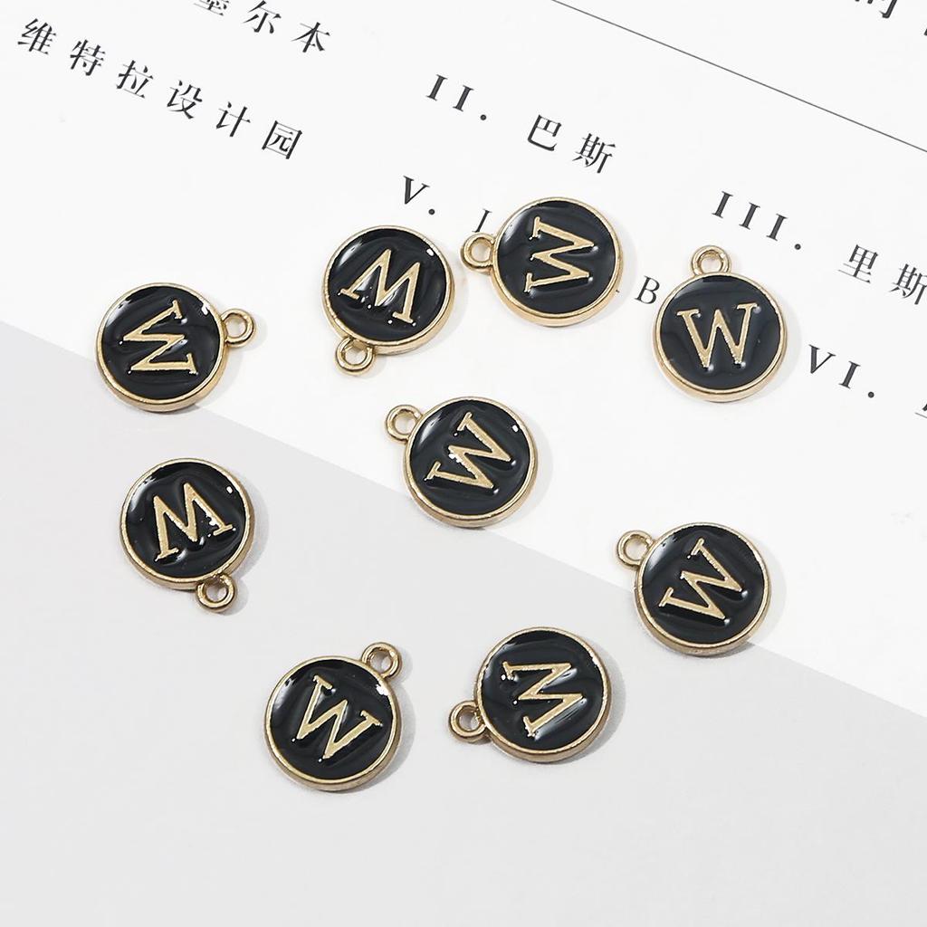10 шт., металлическая эмаль, английские буквы, подвески, подвеска для самостоятельного изготовления ювелирных изделий, ожерелье, браслет, аксессуары