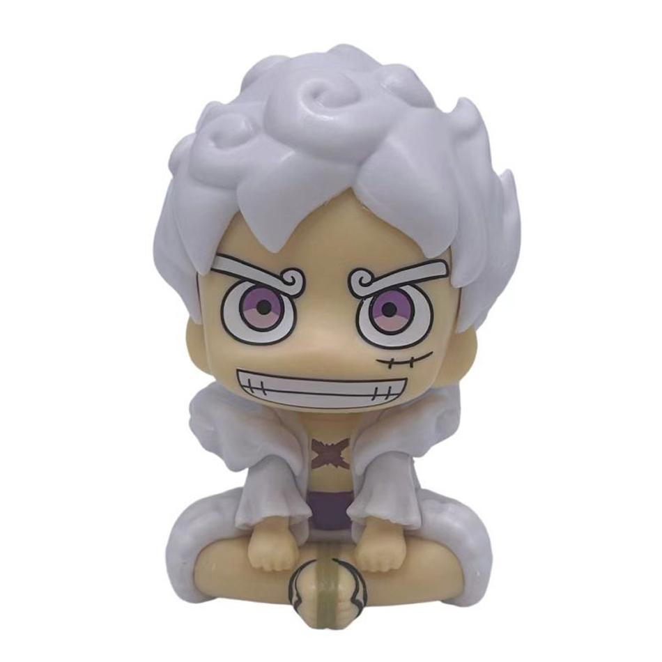 10 см Аниме Фигурка ONE PIECE Взгляд Вверх Gear 5 Обезьяна Д. Фигурка Луффи Версия Q Фигурка Луффи ПВХ Коллекции Модель Кукла Игрушка