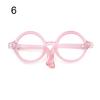 Round Frame Candy Color Toys Eyewear Clear Lens Eyeglasses Plush Doll Miniature Doll Glasses