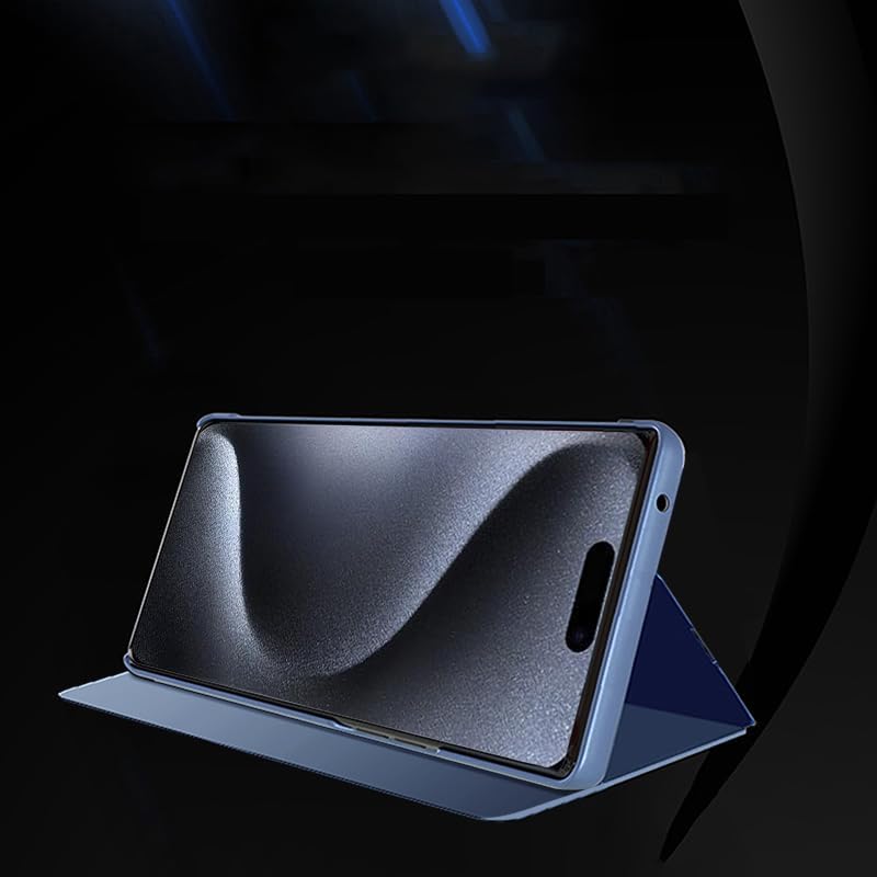 Case for iPhone 16 Cool Style Clear View Window Electroplate Plating Stand Scratchproof Full Body Protective Flip Slim Cover for iPhone 16 6.1" 2024