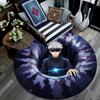 Круглый ковер с мультяшным принтом, ковер для гостиной, спальни, дивана, игровой комнаты, декор, нескользящий коврик для пола