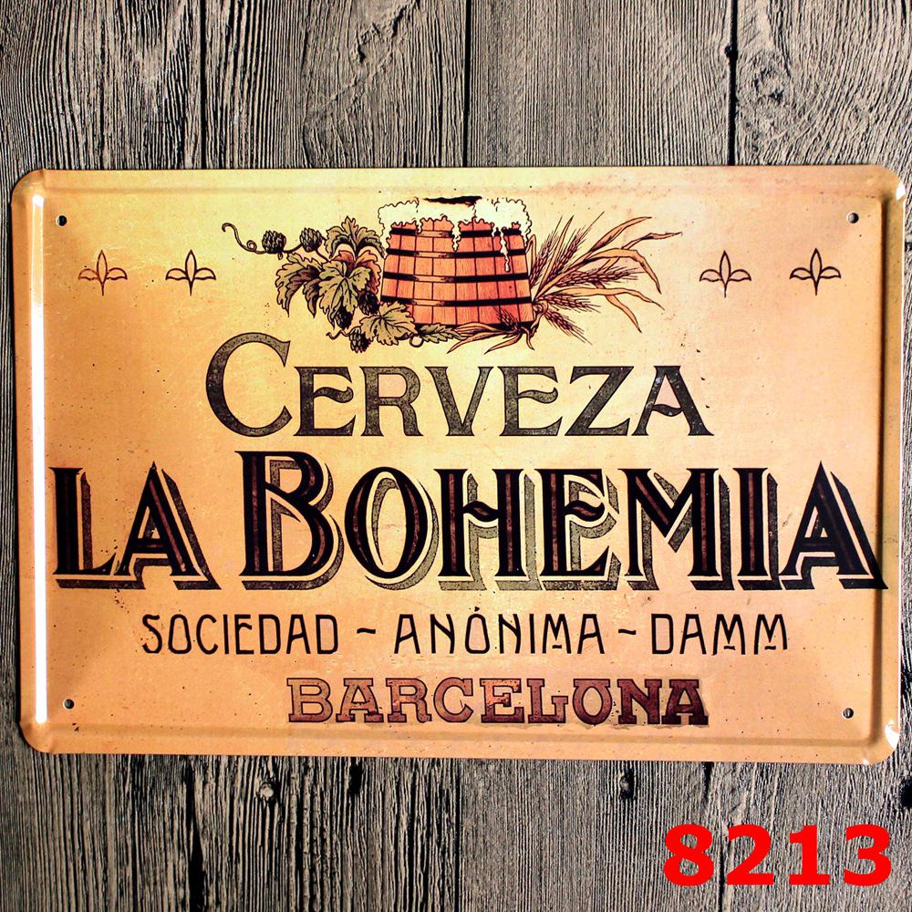 Retro Wine Tin Painting - Vintage Decor for Bar, Bedroom, or Coffee Shop