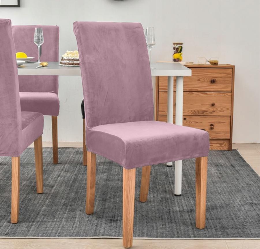 Cover Velvet Chair Light Pink Thick