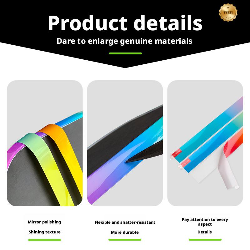 Pickleball Paddle Edge Protection Strip Dual-Color Gradient Edge Guard Anti-Chip Edge Tape Protective Strip