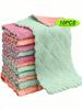 10pcs Microfiber Kitchen Cloth Dish Towels Super Absorbent Coral Velvet Dishtowels Nonstick Oil Washable Fast Drying