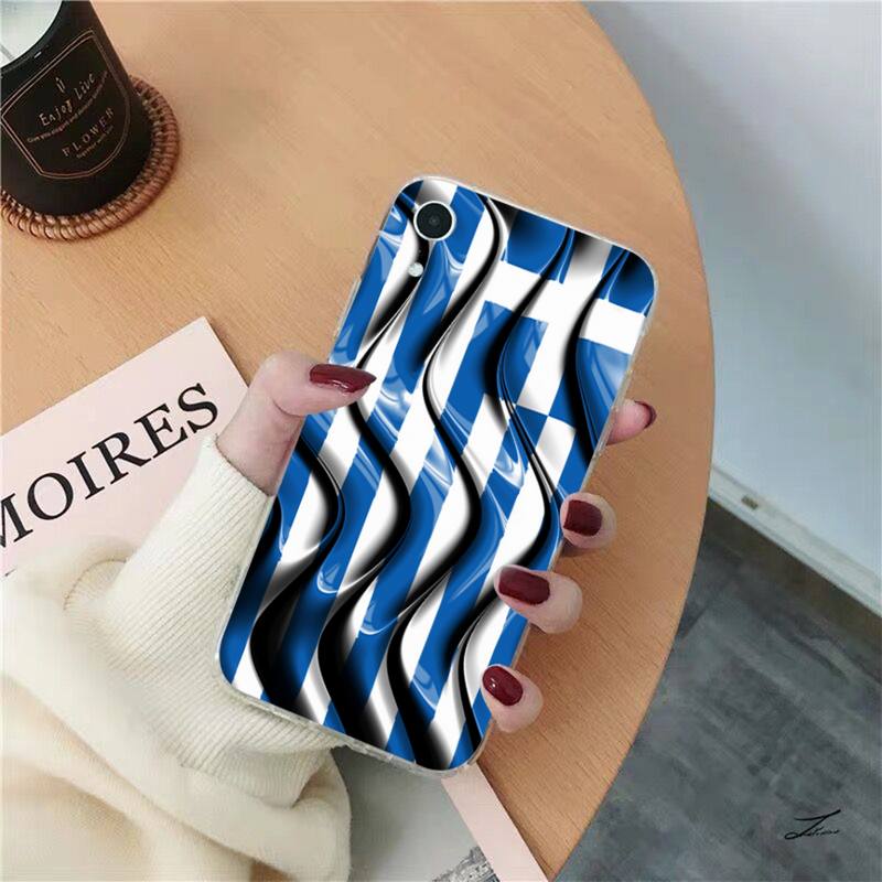 Чехол для телефона с греческим национальным флагом Греции для iPhone 13 11 12 pro XS MAX 8 7 6 6S Plus X 5S SE 2020 XR