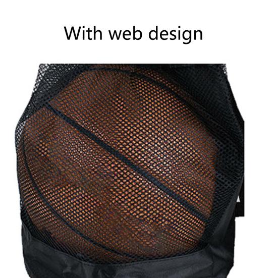 Basketball Backpack Half Net Drawstring Mouth Storage Ball Portable Adjustable Straps Backpack
