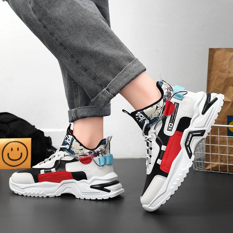 Студенческая повседневная спортивная обувь Четыре сезона Новые мягкие подошвы Удобная уличная обувь для бега Мужские кроссовки Модная обувь для ходьбы