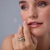 5A Фианитовое interlocking Кольца для stacking для женщин 18K Позолоченное Statement Stack Набор колец Нержавеющая сталь Stacking Ювелирные изделия