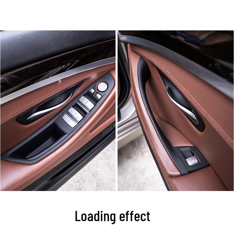 Защитная накладка-стикер на ручку открывания двери салона для BMW 5 серии, модели 520/525/528/530.