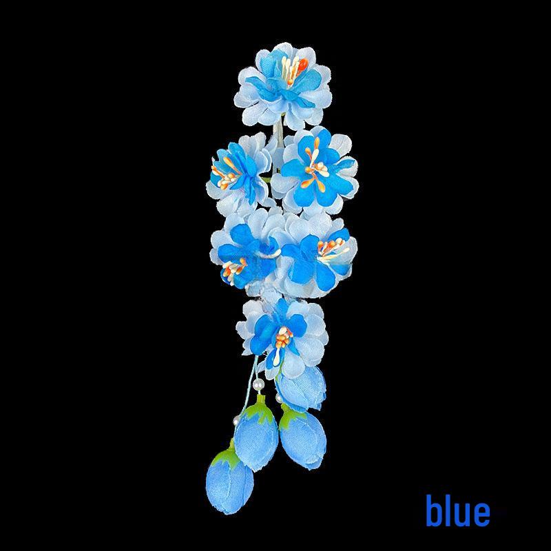 Peking Opera Silk Flower Hairpin Headdress - Ancient Style Qingyi Hudan Hair Accessory