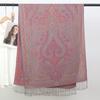 Warm Winter Scarf With Tassels Soft Fleece Wrap Ethnic Paisley Jacquard Shawl Women