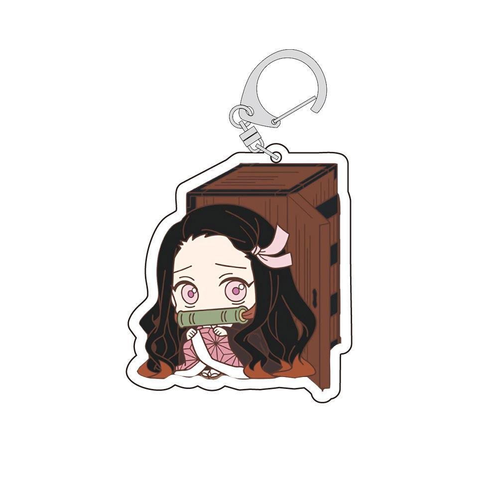 Клинок, рассекающий демонов Kimetsu Yaiba Танджиро Незуко Токито Муичиро Акриловый двусторонний брелок Прозрачный аниме-подвеска Косплей Мини легкий