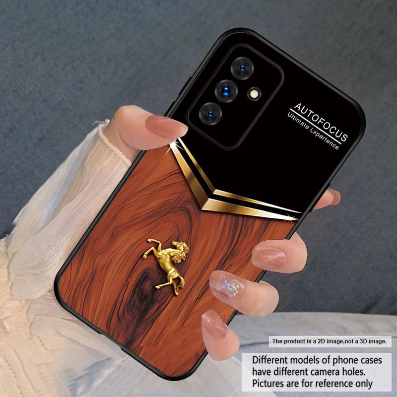 Золотая Лошадиная Голова Для Samsung S20FE S 21 22 23 FE 24 Plus 25 Ultra Galaxy M23 32 34 35 52 53 54 55 5G силиконовый мягкий чехол для телефона