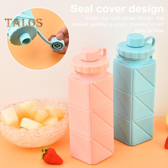 Складная силиконовая бутылка для воды 610 мл, герметичная складная бутылка для воды для путешествий, кемпинга, походов, спорта на открытом воздухе, без BPA, портативная многоразовая чашка для воды