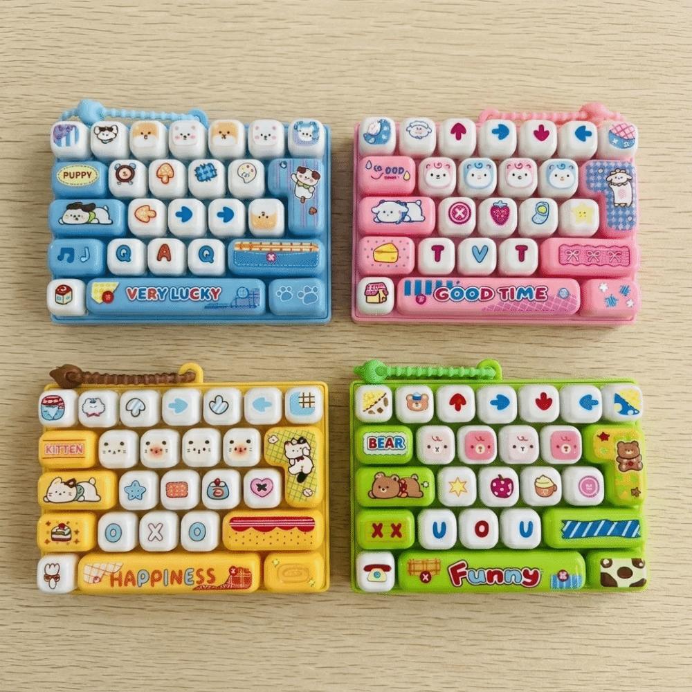 Cute 26-Key Keycap Clicker Simulation Keyboard Mini Keyboard Pendant Creative Fidget Button  Gift
