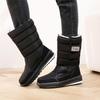 2024 Men's Waterproof Non-Slip Snow Boots - Warm, Thick, Velvet Lined for Middle-Aged & Elderly