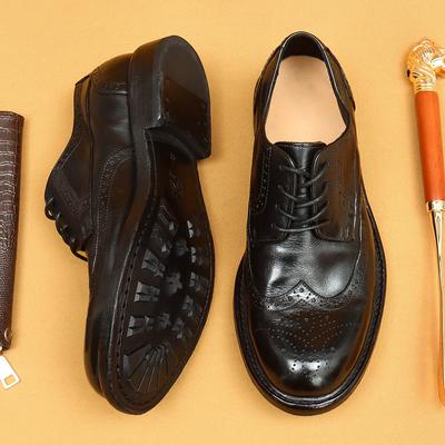 Мужские кожаные туфли Goodyear ручной работы, стираные, британские, винтажные, деловые, повседневные, Brock