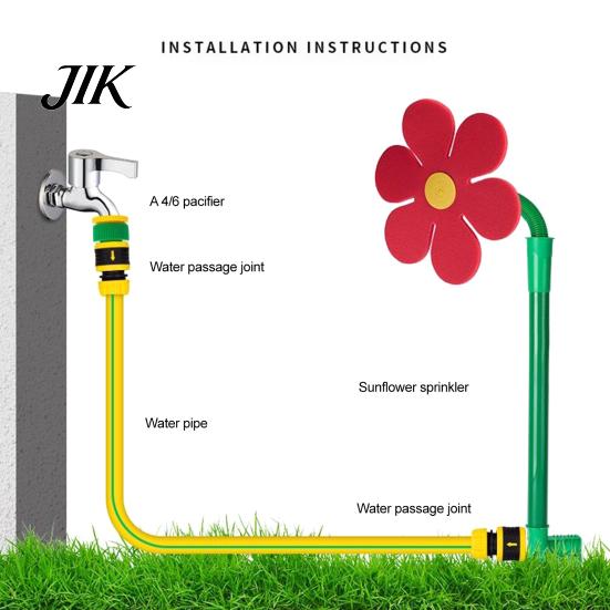 High-Quality Outdoor Sprinkler Dancing Flower Water Crazy with Spike 360-Degree Rotating Fun Yard Watering Device Lawn for Garden Irrigation Kids Pets