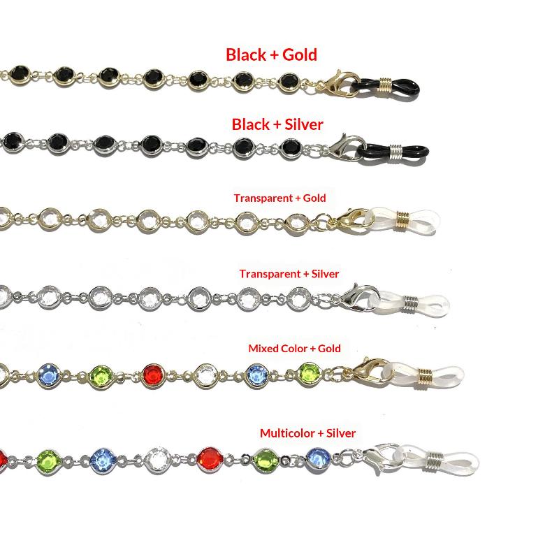 Sunglasses Holder Strap Anti-Loss Metal Eyeglass Chain Cord Lanyard for Women Outdoor Sports Vacation