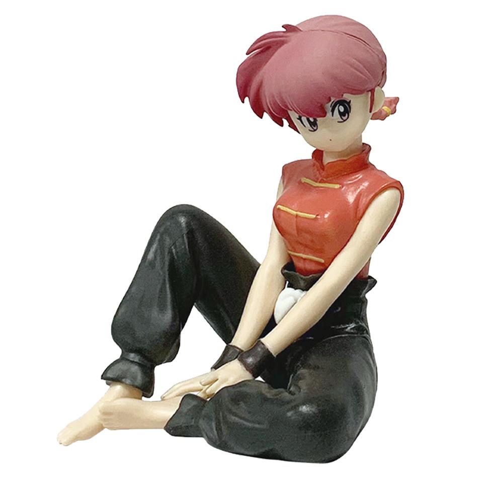 В наличии 10 см Ranma 1/2 Тэндо Аканэ Ранма ПВХ Аниме Фигурка Периферия Каваи Сидячие Игрушки Настольные Украшения для Автомобиля Модель Подарки