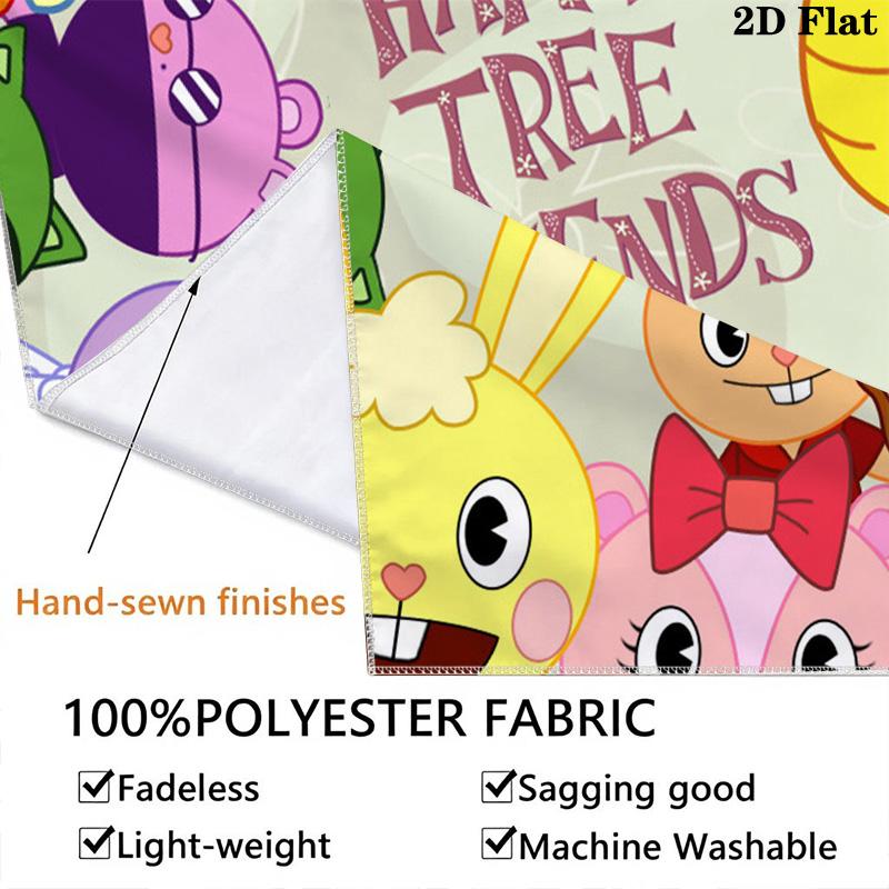 Гобелен с рисунком Happy Tree Friends для домашнего декора, настенное панно, декоративная ткань для стены фургона.XGT0914415