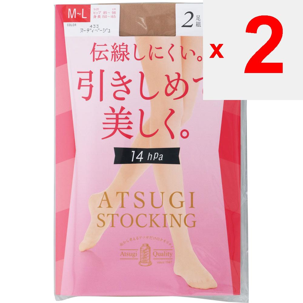ATSUGI ЧУЛКИ ЧУЛКИОблегчают и украшают. 14hPa ML Nudie Чулки Простые чулки Чулки Материал] Нейлон, полиуретан Чулки Простые чулки