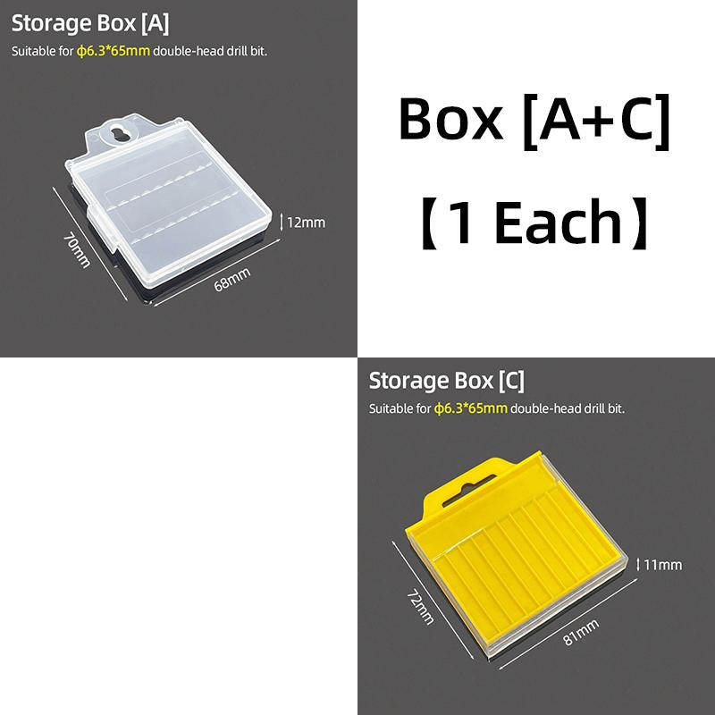 Drill Bit Storage Box Double Head Screwdriver Bit Organizer Case Box Accessories Tool Plastic Box Empty Drill Packaging Case