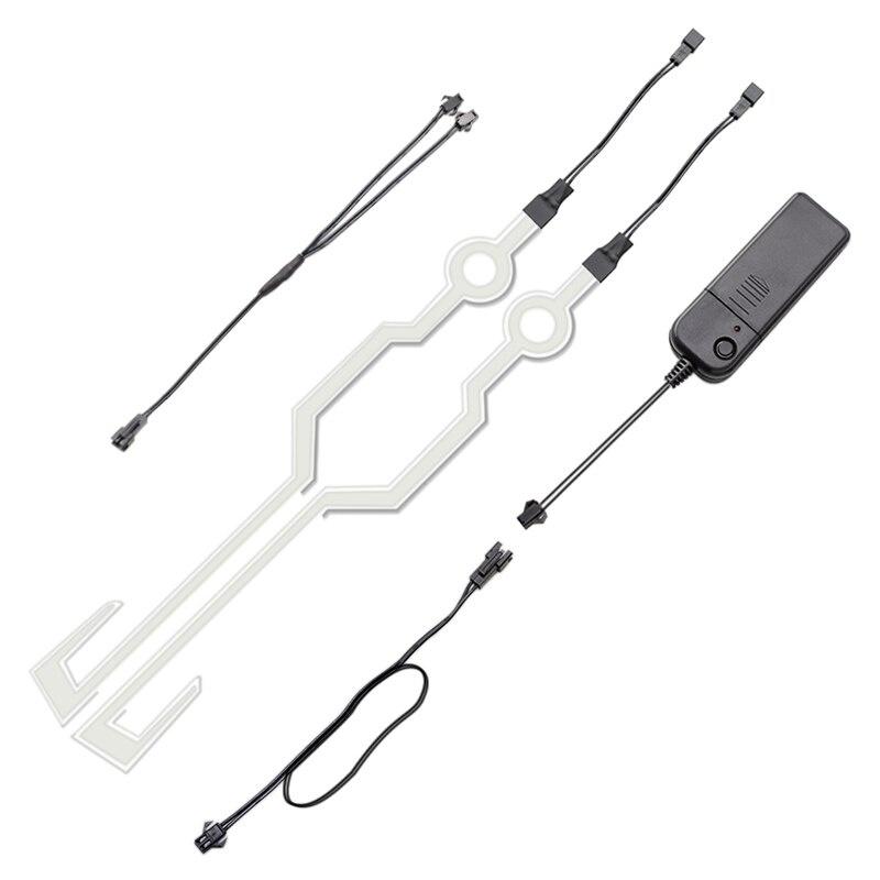 Велосипедный Мотоциклетный Шлем Светодиодная Холодная Подсветка Самоклеящаяся Светоотражающая Светящаяся Наклейка Полоса Модифицированная Водонепроницаемая Декорация