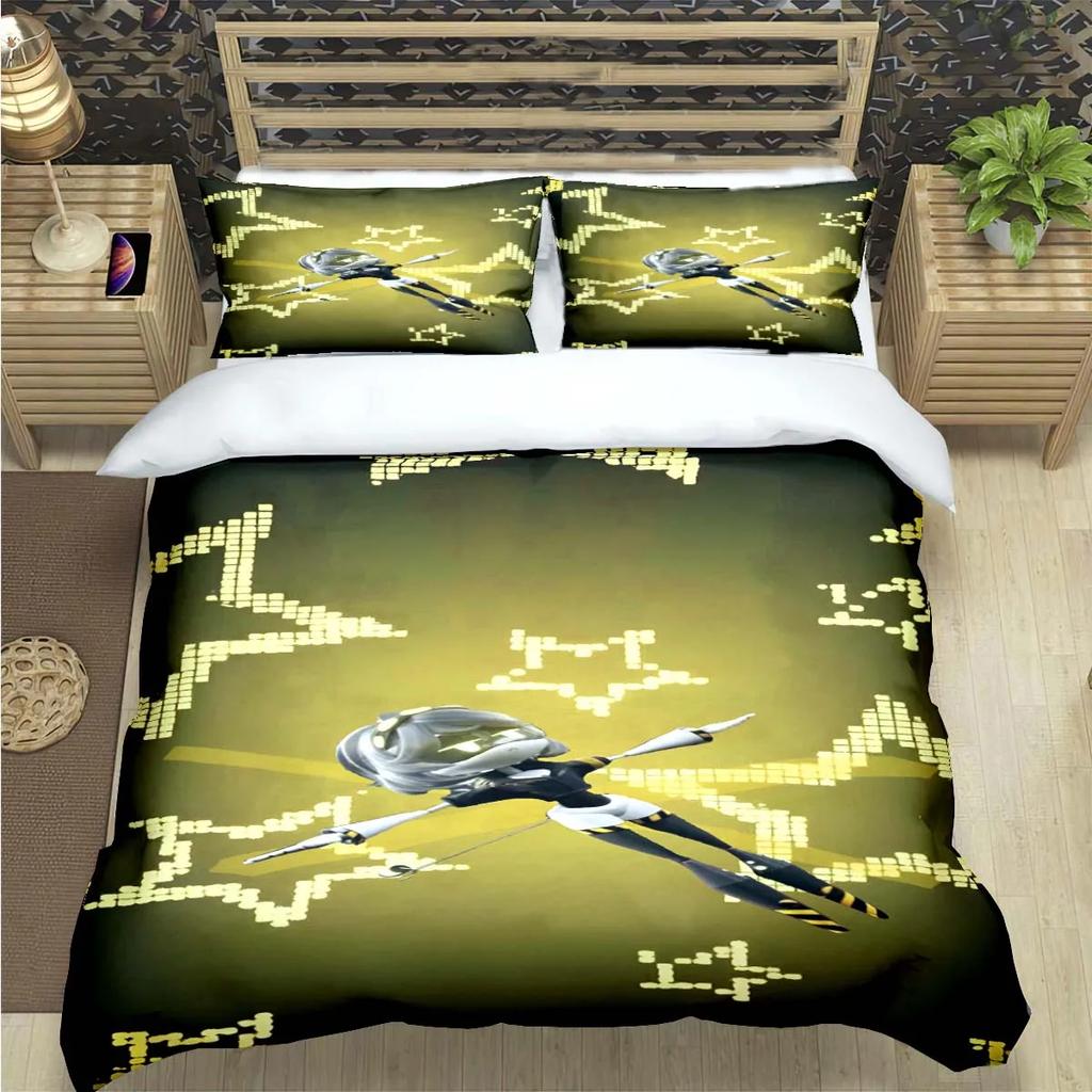 Fashion Hot Cartoon Murder Drone  Print Bedding Set Duvet Cover Comforter Bed  Youth Kids Girl Boys Luxury  Birthday Gift
