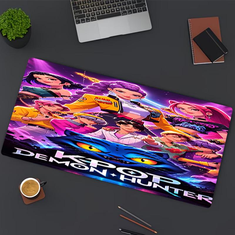 KPop Demon Hunters Print Mouse Pad, for Keyboard Pad Laptop PC Mat for Office Home Use, Desk Decor, Perfect Birthday Gift for Gamers