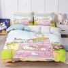 Sanrio Моя Мелоди Куроми Почакко Аниме Комплект Пододеяльника Comforte С Принтом Мультяшный Двуспальный Размер Комплекты Постельного Белья Рождественские Подарки 3-предметный