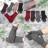 Graceful Windproof Winter Warm Skiing Gloves Plus Velvet Driving Mittens Touch Screen Gloves