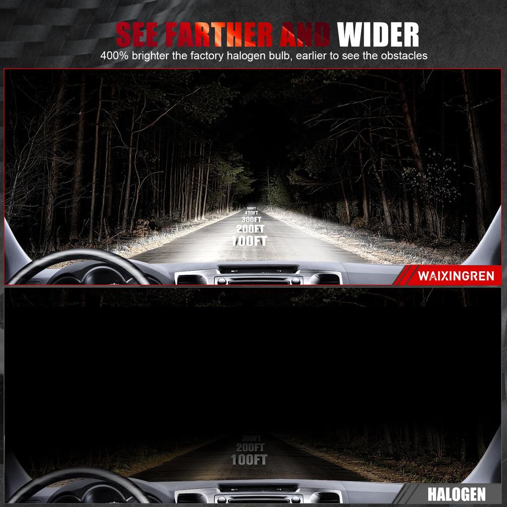 LED Headlight, H4, Compatible with Vehicle Inspection, Explosive Light, Hi/Lo 24,000 Lm, 30 W