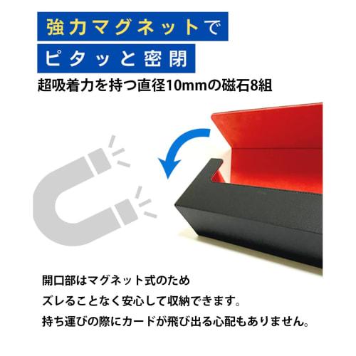 GOWTHHRT Card Deck Box, Deck Case for Trading Cards and Card Games, Magnetic, Vertical Storage, PU Leather, Card Loader, Large Capacity, Multi-functio