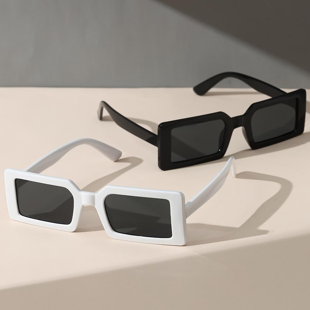 2PCS Women Fashion Classic Square Frame Sunglasses For Outdoor Daily Life Men Hiking Accessories.