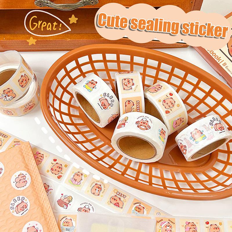 300 шт./рулон наклейки капибара милые водонепроницаемые граффити эстетические декоративные чемодан ноутбук чашка телефон дневник детские наклейки игрушка