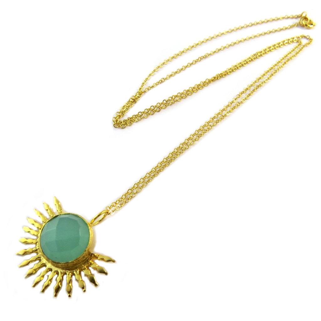 Les Trésors De Lily [P2300] - Gold-plated Artisanal Necklace 'Princesse Ottomane' Golden Green