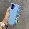 Силиконовый чехол для телефона с ремешком на запястье для iPhone 16 15 14 13 12 11 Pro Max Plus Милый прозрачный защитный чехол со шнурком Противоударная крышка