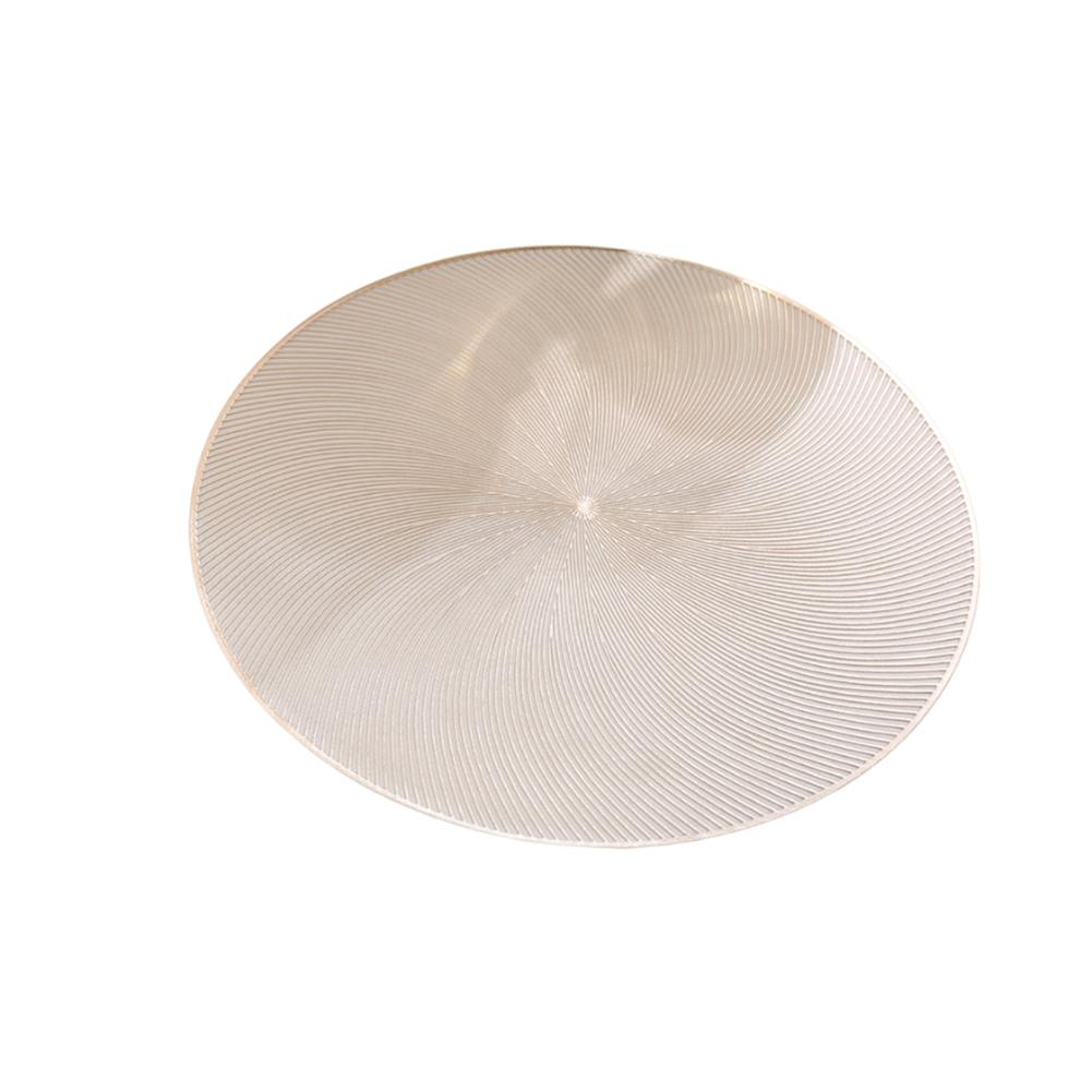 6 шт. Круглые золотые подставки на стол 38 см ПВХ Термостойкие Водонепроницаемые Моющиеся Нескользящие Обеденные коврики Для дома Кухни Ресторана Банкета