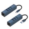 USB TypeC Ethernet USB на RJ45 Хаб 100М Ethernet Адаптер Сетевая Карта с USB3.0 2.0 Хабом Без Драйверов Для Ноутбука