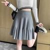Solid Color Short Skirt, Knitted Half Skirt, Women's Spring/summer High Waisted A-line Skirt, Design Sense, Niche Pleated Skirt