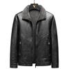 Мужская зимняя ветрозащитная теплая толстая флисовая кожаная куртка Мужская модная повседневная куртка Мужская брендовая верхняя одежда Классическая кожаная одежда на открытом воздухе