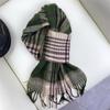 100% Wool Plaid Scarf for Women and Men - Warm, Stylish Gift for Winter