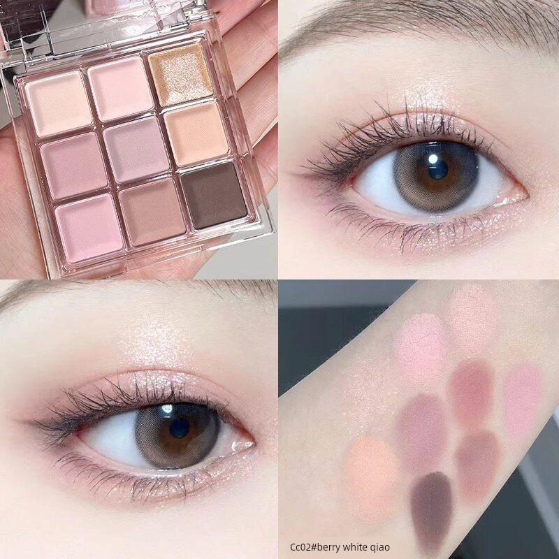 Korean-Style Cool Makeup! Jill Leen Nine-Color Chocolate Eyeshadow Low-Saturation Eyeshadow Palette Matte Contouring