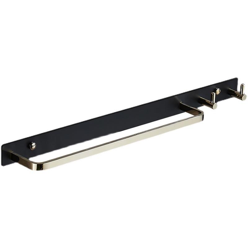 Gold/Black Gold Bathroom Towel Bar Brass Shower Wall Hanging Towel Rack Toilet Bath Towel Rack Rack Towel Hanger Hook Chrome