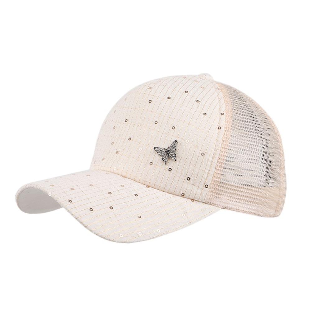 Butterfly Sport Peaked Hat Adjustable Summer Sun Hat Fashion Mesh Baseball Hat Riding