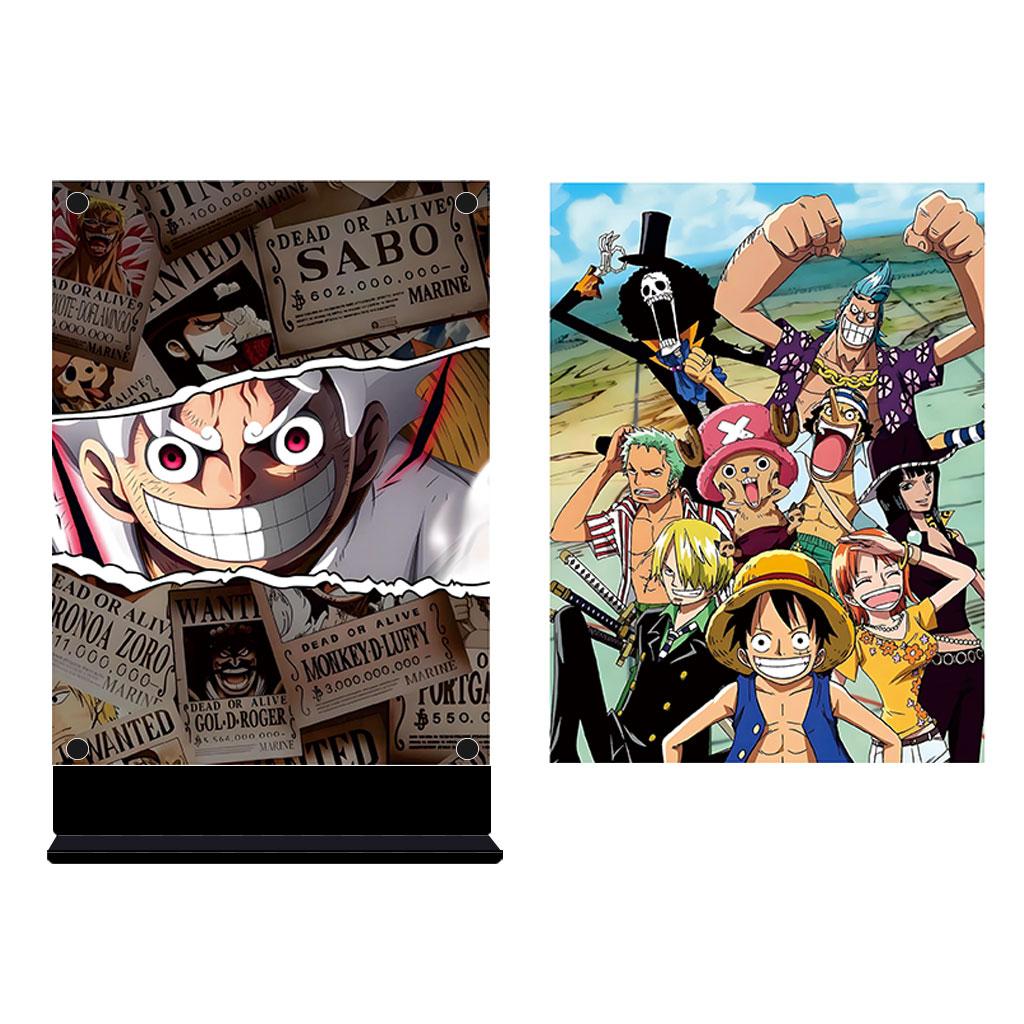 Led Backlit Poster One Piece Anime Night Light for Birthday Gift Bedroom Nightlight Game Room Deco Table Lamps Sign Zoro